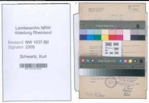 Entnazifizierung Kurt Schwartz , geb. 29.05.1906 (Kaufm.Angestellter)
