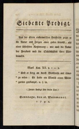 194-224, Siebente Predigt.