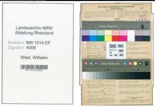 Entnazifizierung Wilhelm Wied , geb. 29.07.1905 (Techniker)