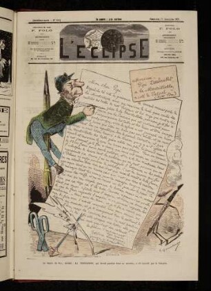 L' Eclipse: journal hebdomadaire politique, satirique et illustré