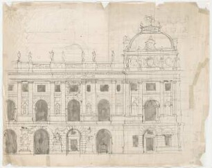 Thiersch, Friedrich von; Berlin; Reichstagsgebäude - Fassade (Teilansicht)