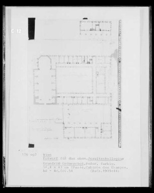 Grundriss des ehemaligen Jesuitenkollegiums in Wien