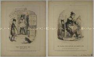 Karikaturen aus dem "Punch" auf den Freihandel und die Verabschiedung der Getreidegesetze sowie auf die britische Finanzreform unter Robert Peel - Blatt 39-40