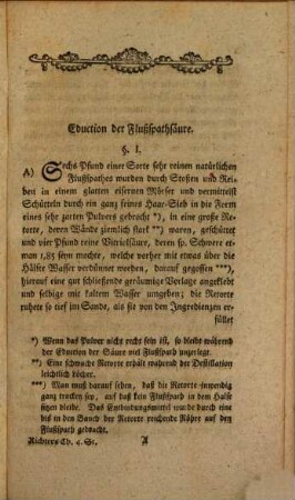 Ueber die neuern Gegenstände der Chymie, 4. Vorzüglich über Flußspathsäure und die neuentdeckte Ordnung chymischer Elemente