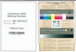 Entnazifizierung Franz Feldens , geb. 16.05.1900 (Lehrer)