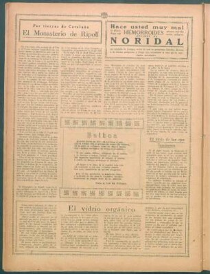 El vidrio orgánico