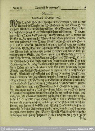 Num. II. Contract de anno 1561