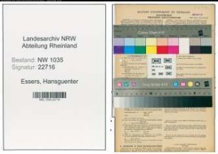 Entnazifizierung Hansguenter Essers , geb. 26.02.1916 (Kaufmaennischer Angestellter)