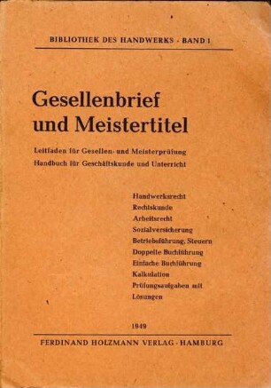 Gesellenbrief und Meistertitel