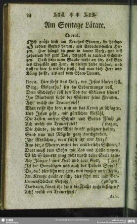 Am Sontage Lätare