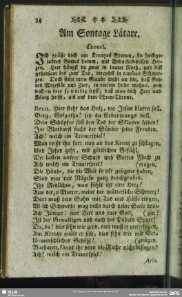 Am Sontage Lätare