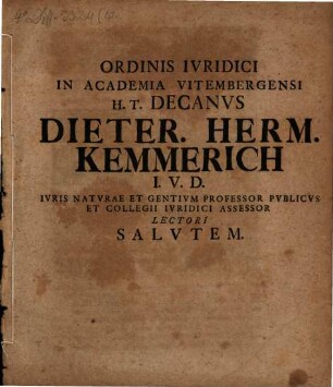 Programma de iure venationis