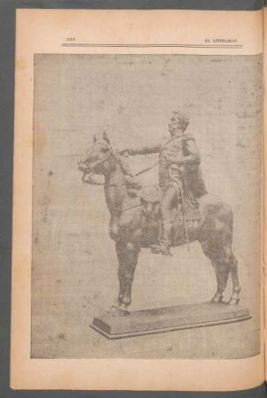 [Fotografía de una estatua ecuestre de Bolívar de Fremiet]