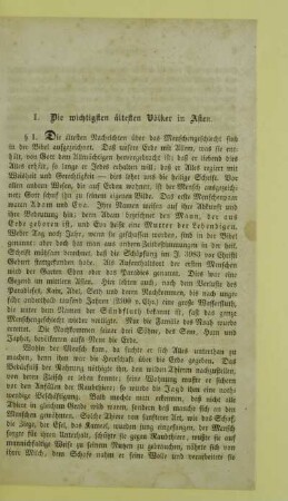 I. Die wichtigsten ältesten Völker in Asien