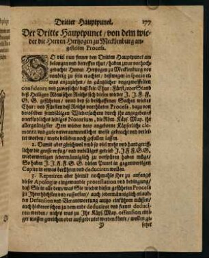 177-249, Der dritte Hauptpunct [...]