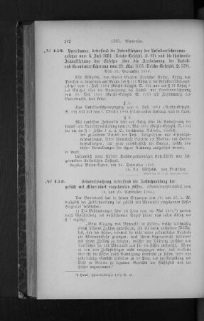 No. 153. Bekanntmachung, betreffend die Zollbehandlung der gefüllt mit Mineraloel eingehenden Fässer.