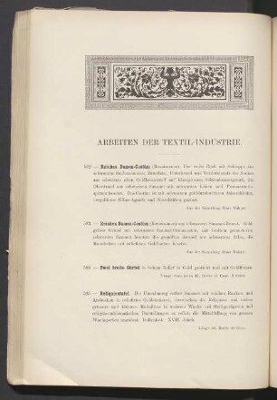 Arbeiten der Textil-Industrie