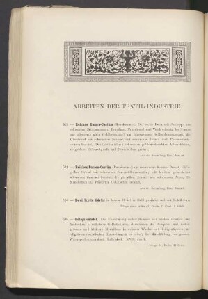 Arbeiten der Textil-Industrie