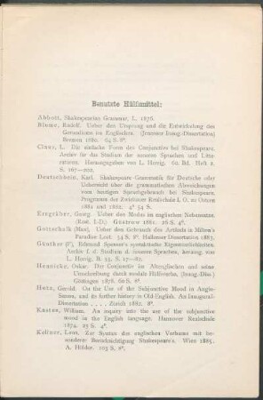 Benutzte Hülfsmittel: