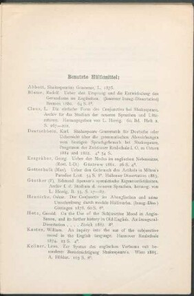 Benutzte Hülfsmittel:
