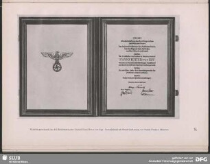 Ehrenbürgerurkunde für den Reichsstatthalter General Franz Ritter von Epp.