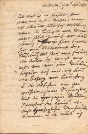 47: Brief von Johann Wilhelm Ludwig Gleim an Johann Lorenz Benzler