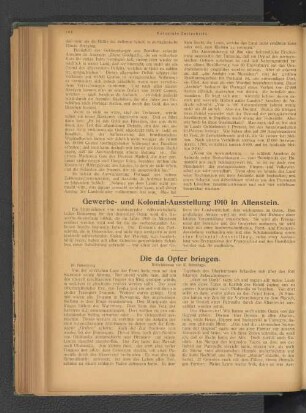 Gewerbe- und Kolonial-Ausstellung 1910 in Allenstein.