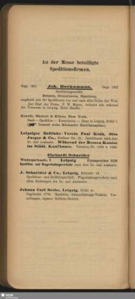 An der Messe beteiligte Speditionsfirmen