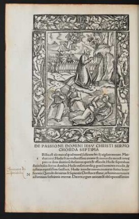 De Passione Domini Iesu Christi Sermo Chorda Septima