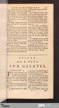 Epitre de S. Paul aux Galates.
