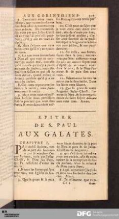 Epitre de S. Paul aux Galates.