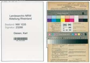 Entnazifizierung Karl Giesen , geb. 04.04.1888 (Angestellter)
