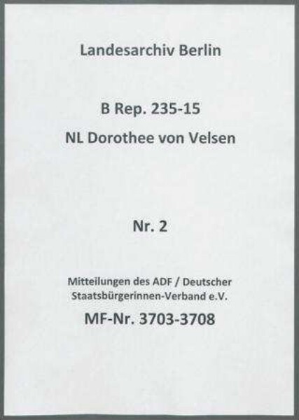 Mitteilungen des ADF / Deutscher Staatsbürgerinnen-Verband e.V.