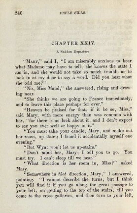 Chapter XXIV. A sudden departure