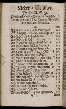 Lieder-Register, Nachm A. B. C.