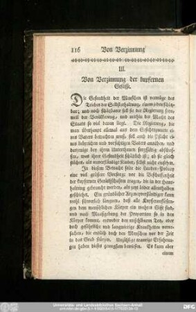 III. Von Verzinnung der kupfernen Gefässe.