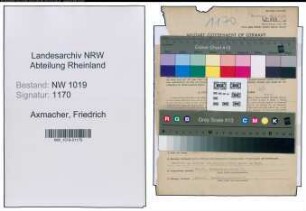 Entnazifizierung Friedrich Axmacher , geb. 22.01.1915 (Lehrer)
