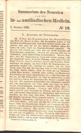 1. October 1832. No 19.