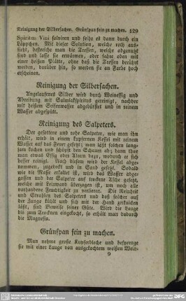 Reinigung der Silbersachen