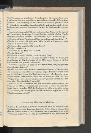 Anmerkung über den Shakespear