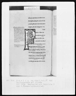 Paulusbriefe mit Glossen — Initiale P, Folio 137verso
