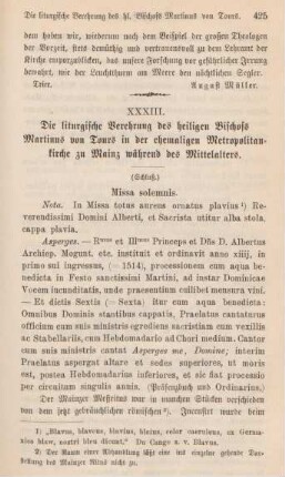 425-443 Die liturgische Verehrung des heiligen Bischofs Martinus von Tours in der ehemaligen Metropolitankirche zu Mainz während des Mittelalters : Schluß