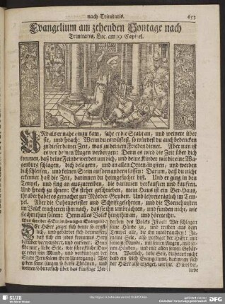 [Evangelium und Epistel am zehenden Sontage nach Trinitatis]