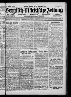 Bergisch-märkische Zeitung. 1924-1938