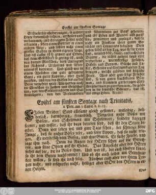 Epistel am fünften Sontage nach Trinitatis, 1 Petr. am 3 Capit. v. 8-15.