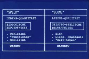 Lebens-Quantität und Lebens-Qualität