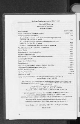 Wichtige Telefonnummern und Adressen