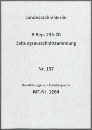 Bevölkerungs- und Familienpolitik
