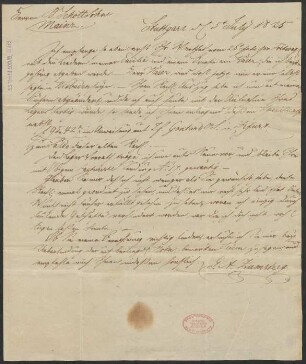 Brief an B. Schott's Söhne : 05.07.1825