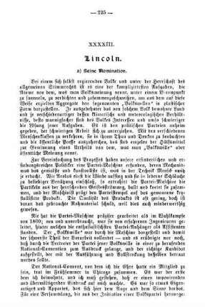XXXXIII. Lincoln.